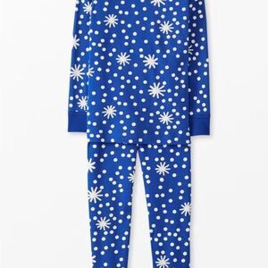 Hanna Andersson First Snow Print Long John Pajamas Sz 120cm